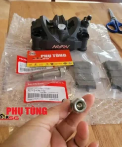 Combo heo dầu 4Pis Nissin-100, bố thắng (má phanh) và 2 bulon phụ tùng chính hãng Honda do Thái sản xuất